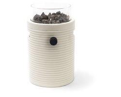Happy Cocooning Tafelbrander Lumi Groove Oyster Beige - Ø 21.5 x 37 cm