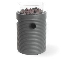 Happy Cocooning Tafelbrander Lumi Groove Smokey Anthracite - Ø 21.5 x 37 cm