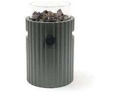 Happy Cocooning Tafelbrander Lumi Rib Smokey Anthracite - Ø 21.5 x 37 cm
