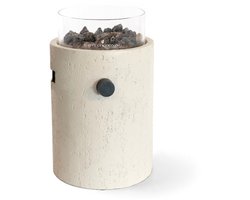 Happy Cocooning Tafelbrander Lumi Stone Travertin - Ø 21.5 x 37 cm