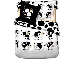Happy Cow - dekbedovertrek 200 x 200 Katoen - zacht en luchtdoorlatende dekbedovertrekken - dekbedovertrek met 2 kussenslopen