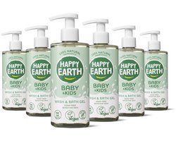Happy Earth 100% Natuurlijke Bundel Baby & Kids Was en Badgel 300ML
