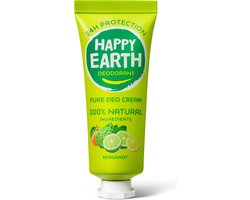 Happy Earth 100% Natuurlijke Deodorant Crème Bergamot - 40 ml