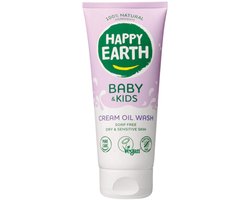 Happy Earth Baby & Kids 100% Natuurlijke Crème Olie Wasgel - 200 ml
