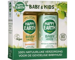 Happy Earth Baby & Kids Startersset - 100% Natuurlijk - Babygeschenkset - Reisverpakking - Babyverzorging - 2 x 100ml