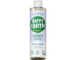 Happy Earth Badschuim Baby & Kids - 100% Natuurlijke Ingrediënten - Microplasticvrij - 0% SLS/SLES - Babyverzorging – Geschikt voor de droge huid van je baby, peuter, kleuter of kind - Troepvrij - 300mL