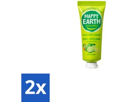 Happy Earth – Deodorant Cream – 100% Natuurlijk Bergamot – 40 ml - Voordeelverpakking - 2 stuks