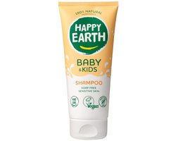 Happy Earth Shampoo Baby & Kids - 100% Natuurlijke Ingrediënten - Microplasticvrij - 0% SLS/SLES - Babyverzorging – Met plantaardige huidverzachter – Geschikt voor pasgeborenen – 200mL
