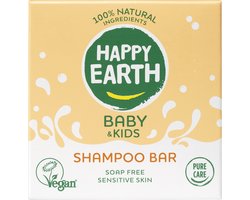 Happy Earth Shampoo Bar - Baby & Kids - 100% Natuurlijk - Plasticvrij & Zeepvrij - 50 g
