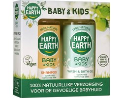 Happy Earth Startersset Baby & Kids - 100% Natuurlijk - Cadeauset - Reisverpakking - Babyverzorging - 2x100mL