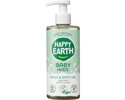 Happy Earth Was & badgel zeepvrij baby & kids 300 Milliliter