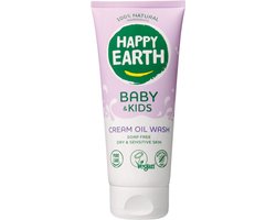 Happy Earth Wasgel creme olie baby & kids 200 Milliliter