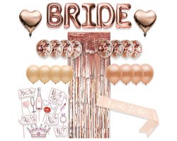 Happy Goods Bride to Be Versiering - Ballonnen & Accessoires - 38 Stuks - Vrijgezellenfeest Vrouw - Bride to Be Sjerp - Team Bride - Bachelorette Party - Slingers
