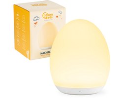 HAPPY NEEDS® Nachtlampje - incl. E-book Slaapgids - Bedlampje baby & kinderen - Dimbaar - USB Oplaadbaar - Wit warm licht - 8 RGB kleuren - Geschikt voor alle leeftijden - Babykamer en slaapkamer - Leeslampje