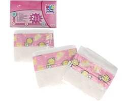 Happy People Poppenluiers - 4x - multikleur - stof/kunststof - 13 x 11 cm - poppenaccessoires