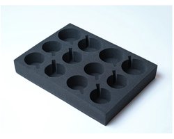 Happy Rhino - Bekerhouder Foam X 5cm 12 Bekers - Stoelaccessoires - Zwart - 0.08kg - PU - 34 x 25 cm