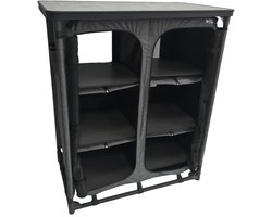 Happy Rhino - Kast Abruzzo - Campingkast - Voorraadkast - Kampeerkast - Grijs Polyester - 91 x 51 x 105 cm