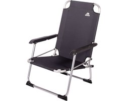 Happy Rhino - Klapstoel Tasman Laag - Lichtgewicht - Kampeerstoel - Polyester - Graphite - Vouwstoelen