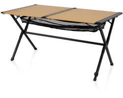 Happy Rhino - Roltafel Burleigh - 140 x 80 cm - Verstelbaar - Zwart - Kampeertafel - Waterdicht - Eettafels