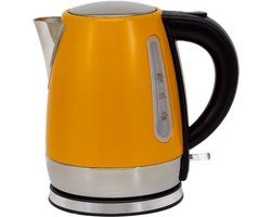 Happy Rhino - Waterkoker Victoria 230V 1000W 1 Liter Geel - Reiswaterkoker - 19.5 x 14.5 x 21.5 cm