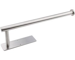 Happy Tears | Luxe Keukenrolhouder | Zelfklevende Rolhouder | Keukenpapier | Handdoekhouder | Handdoek | Geschikt voor in de Badkamer - Toilet - Keuken | Badkamer Accessoires | Keuken Accesoires - Zilver