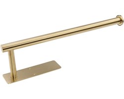 Happy Tears | Luxe Keukenrolhouder | Zelfklevende Rolhouder | Keukenpapier | Handdoekhouder | Handdoek | Geschikt voor in de Badkamer - Toilet - Keuken | Badkamer Accessoires | Keuken Accesoires | Goud