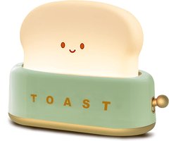 Happy Toast Lamp - Kinderkamer Nachtlampje - Kindvriendelijk - USB Oplaadbaar - Draadloos Nachtlamp