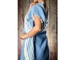 Happy Towels Hamamdoek denim blauw | lengte: 210 cm | 100% katoen | 450 gram | scherp geprijsd