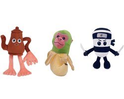 Happy Trendz® | Pluche Knuffels Set 3x | ±28 cm | Cappuccino Accaccino | Chimpanzini Bananini | Ta Ta Ta Sahur | Memes | Italian brainrot set knuffels