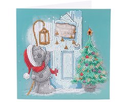 Happy Xmas! 18x18cm Crystal Art Card