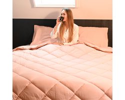 HappyBed Premium Vintage pink kussensloop set 2 stuks - 60x70 cm - 100% Katoen - Kussensloop met hotelsluiting - Ultieme slaapcomfort