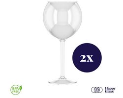 HappyGlass Miss Liza Gin Tonic Glas - Set van 2 Kunststof Glazen 630 ml
