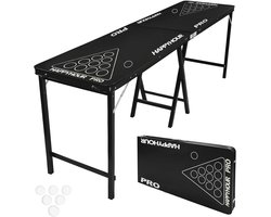HappyHour Beerpong Tafel – Bierpong Tafel – Beerpong Set – Drankspellen – Bierbestendig – Opvouwbaar & Draagbaar – 244 cm