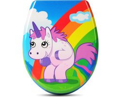 Happyment Antibacteriële Toiletbril - Met Softclose - Universeel - Toiletbrillen met print - WC Bril - Pony - Toiletzitting