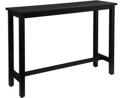 Happyment Bartafel deluxe - Rechthoekig - Bartafel voor Binnen - Metaal - Zwart - 140x40x100cm