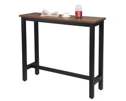 Happyment Bartafel Jamaica - Voor binnen - Keuken - Hout - Metaal - Rechthoekig - Zwart/bruin - 120x40x100cm