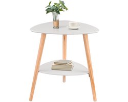 Happyment Bijzettafel modern - Nachtkastje - Driehoek - Slaapkamer of kantoor - Koffietafel - 50x40x55cm