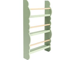 Happyment Boekenkast voor kinderen - Groen - Speelgoedkast kind - Kinderkamer - Opbergkast - Boekenrek - Hout - Black friday - Kerstcadeau