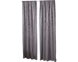Happyment® Gordijnen Set van 2 - Verduisterend & Isolerend - Grijs - Rails - Gordijn - 135x245 cm - Zwaar