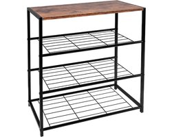 Happyment Luxe Schoenenrek - 9 paar - Schoenenbank vintage - Zwart