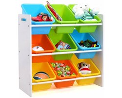 Happyment Opbergkast voor Kinderen - Speelgoedkast - Boekenrek - Boekenkast - Kinderkamer en speelkamer - Hout