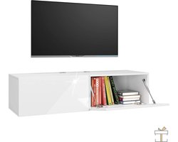 Happyment TV meubelkast modern - Met opbergruimte - Met lade - Rechthoekig - Landelijk - TV meubel - 120x40x30cm