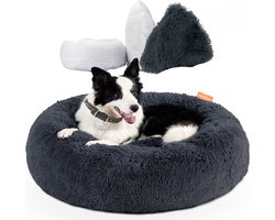 Happysnoots Donut Hondenmand 70cm - Grijs Hondenbed - Dog Bed - Wasbaar Hondenkussen