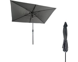 HAPUNA rechthoekige rechte parasol 2x3m grijs