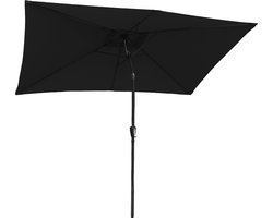 HAPUNARechthoekige rechte parasol 2x3m zwart