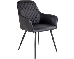 Harbo Dining Stoelset - PU lederen stoel - gewatteerde eetkamerstoelen - comfortabele zitplaatsen - 57 cm x 65 cm x 87 cm