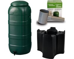 Harcostar Rainsaver Regenton 100 Liter Groen met Vulautomaat en Voet