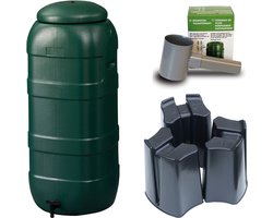 Harcostar - Regenton Rainsaver - Groen 100 L + Voet + Vulautomaat