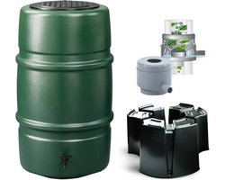 Harcostar - Regentonset Harcostar - 227 L Groen + Voet + Vulautomaat & Afsluiter