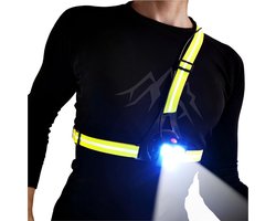 Hardloop verlichting - Borstlamp - Borstlamp hardlopen - Borstloop wandelaar - USB oplaadbaar - Hardloopvest - IPX4 Waterdicht